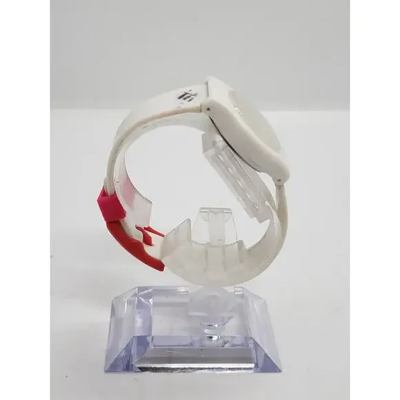 Women's watch. Silver opalescent face with red accents. K1499 0912 Working watch